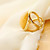 Elegant Temperament Gold Gemstone Ring