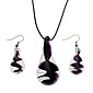 Perfume Bottle Coloured Glaze Jewelry Set 	  Perfume Bottle Coloured Glaze Jewelry Set